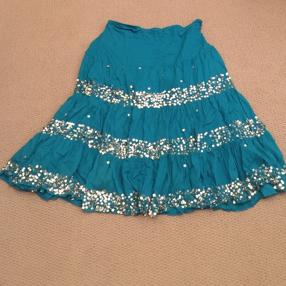 sparkly maxi skirt
