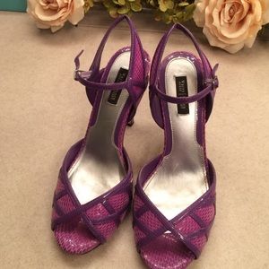 Purple Snakeskin Heels