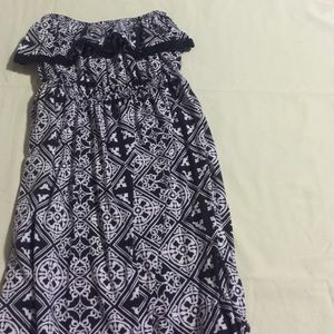 black & white strapless dress!