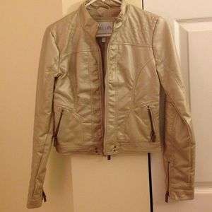 Delia's Faux Gold Leather Jacket Size Small