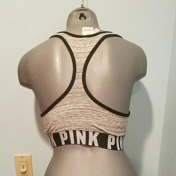 Victorias Secret PINK Grey Yoga/Sports Bra - Picture 2 of 3