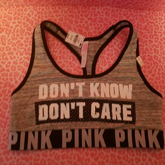 Victorias Secret PINK Grey Yoga/Sports Bra - Picture 3 of 3