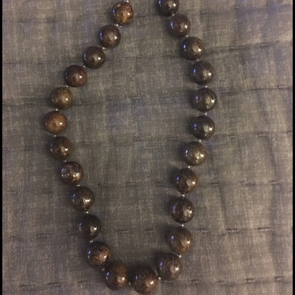 Silpada bronzite beaded necklace