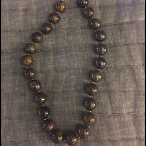 Silpada bronzite beaded necklace