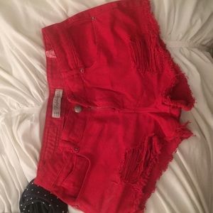 Zara red shorts