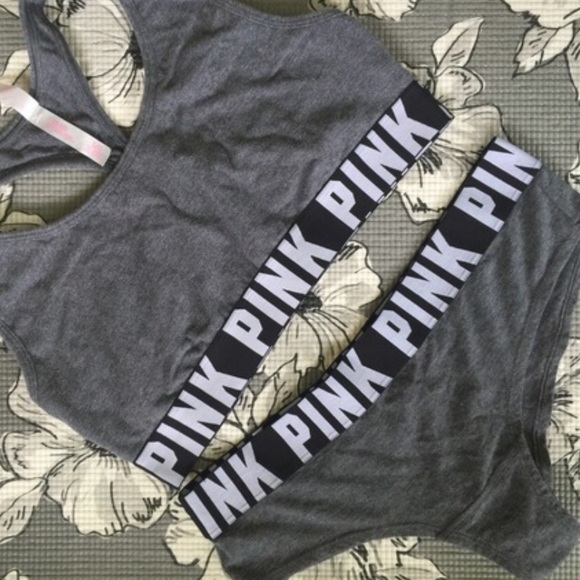 💗PINK grey matching set 💗