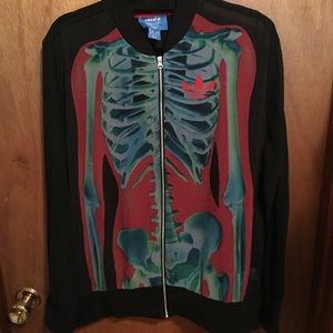 Rita Ora skeleton jacket by adidas