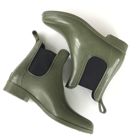 J. Crew Shoes - J. Crew Chelsea Rain Boot in Olive Army Green