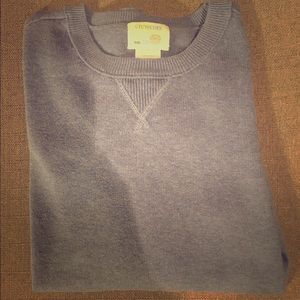 Light blue cotton crew cuts sweater