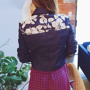 CELINE // floral denim jacket