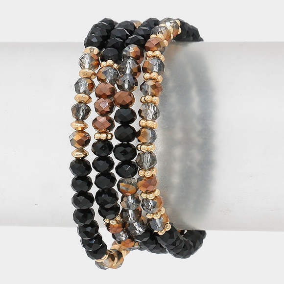 Beaded Stack Stretch Bracelet - image 1