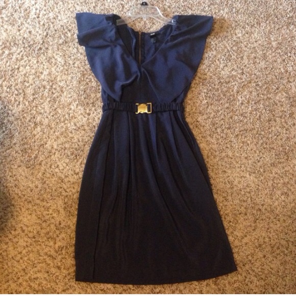 Navy blue and gold dress