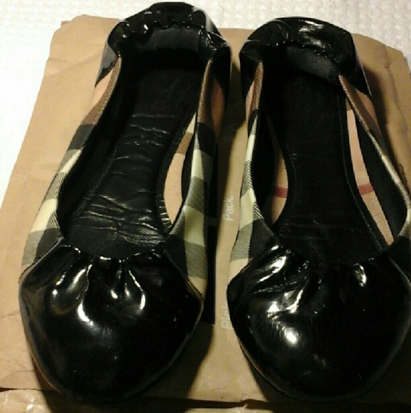 Burberry  patent  leather  nova ballerina  flat