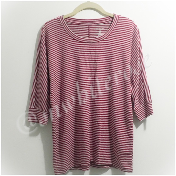 ⚡️Striped Mid-Sleeve Top