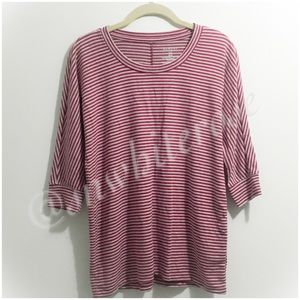 ⚡️Striped Mid-Sleeve Top