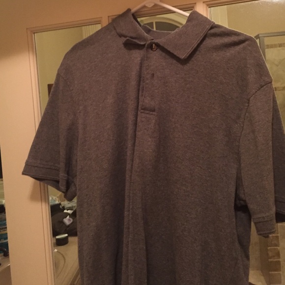 Men's grey polo
