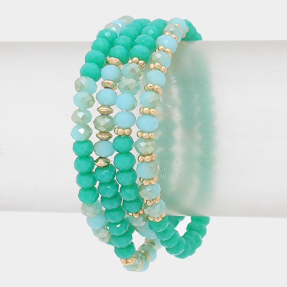 Beaded Stack Stretch Bracelet - image 1