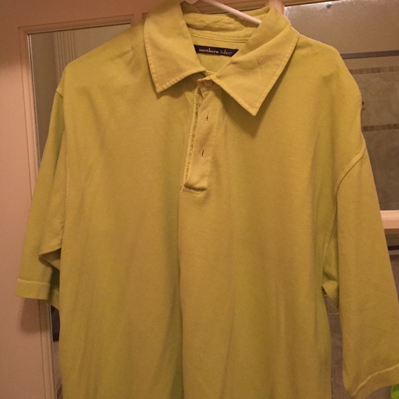Men's lime green polo