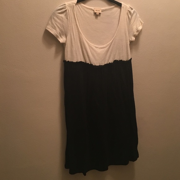 Ella Moss SZ S Black/Cream Scoop Neck Tunic Dress