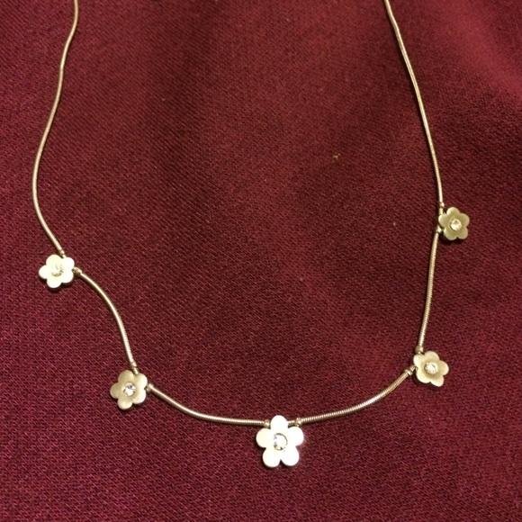 Lia Sophia silver flower necklace. Never worn!