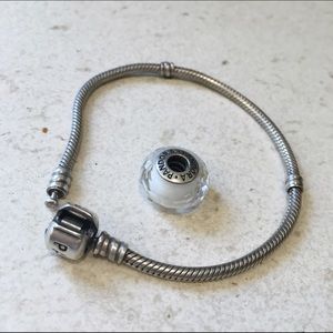 Pandora clear murano glass charm