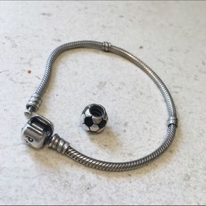 Pandora soccer ball charm