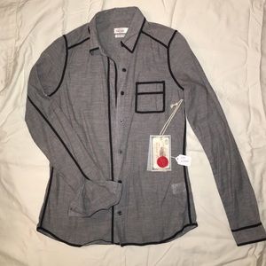 Gray top with black edging