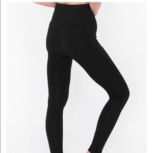 High Waisted Plum American Apparel Cotton Leggings