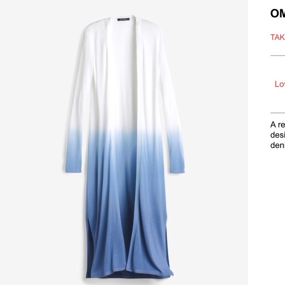 ISO WHBM Blue OMBRE DUSTER SWEATER
Size xsmall - Picture 1 of 2