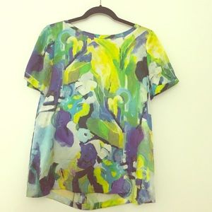 Colorful silk Kate Spade top