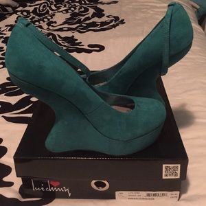 Heel-less Suede Shoes w/ ankle strap