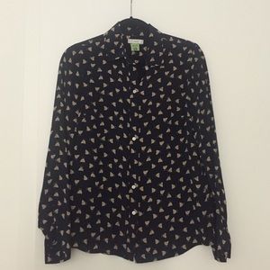 Silk hen blouse