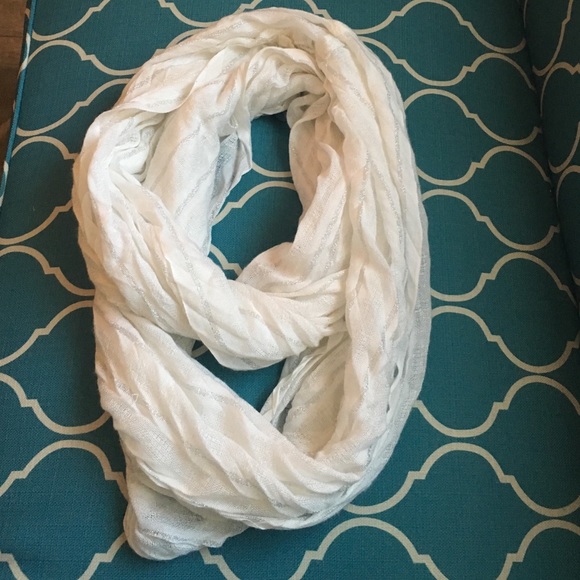 Cute white infinity scarf