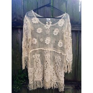Crochet Style Oversized Tunic