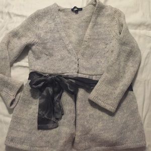 Cute Gap baby doll sweater with satin sash