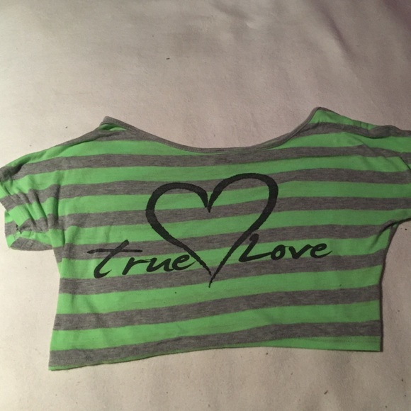 Green and black crop top - Picture 1 of 3