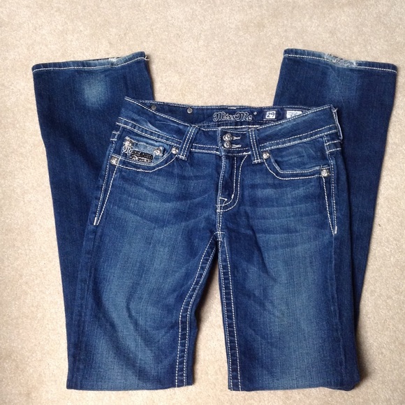 Miss Me Boot Jeans Size 29 Black Bling Pockets
