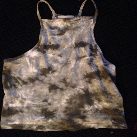 Army green crop top