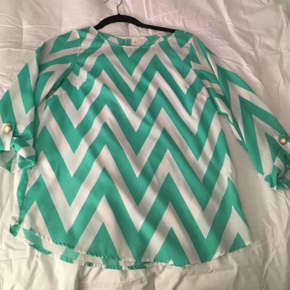 Chevron tunic top