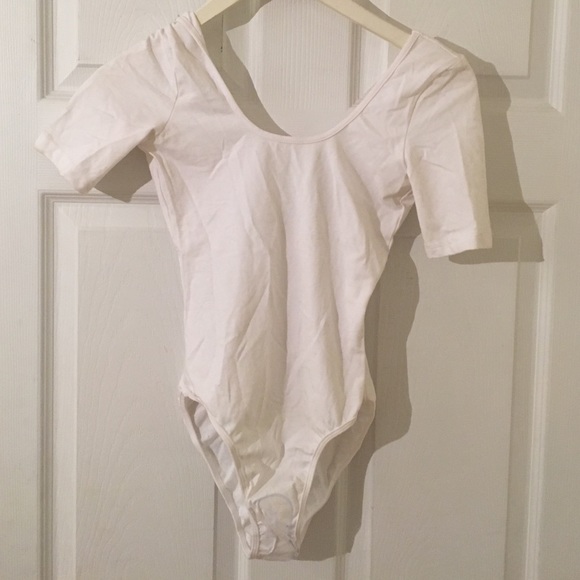 American Apparel White Medium Bodysuit