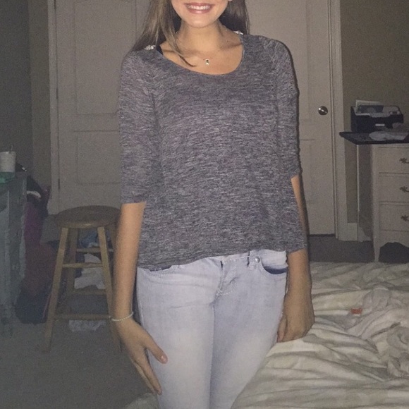 cute gray top