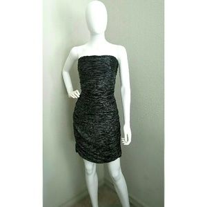 Black and Silver Coquetel Dress