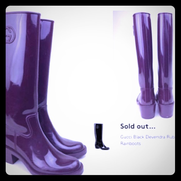 💯 Gucci heeled rain boots