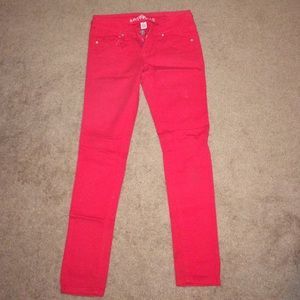 Red jeans