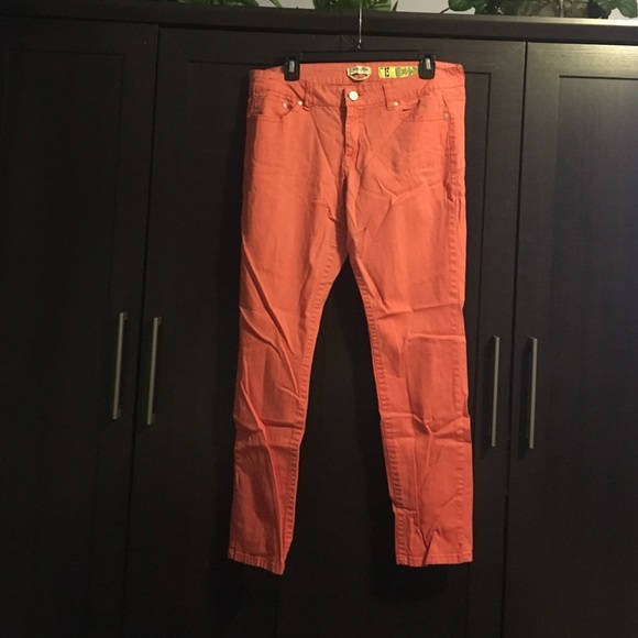 Salmon Colored Skinny Jeans