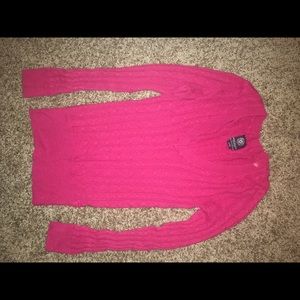 American eagle swoop neck sweatshirt hot pink