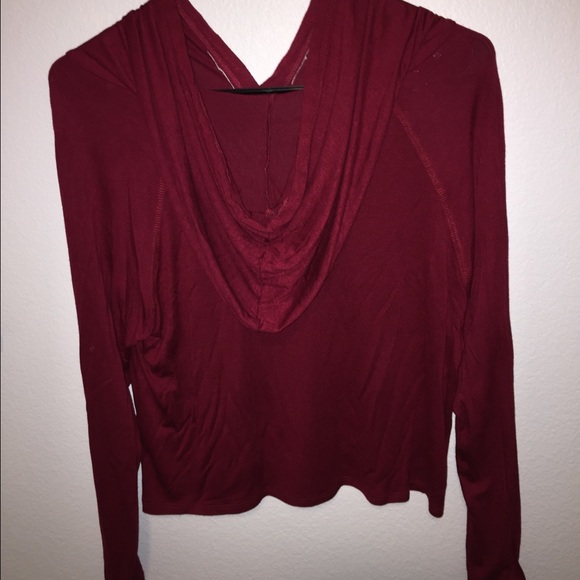 Maroon Hoodie Tee - Picture 2 of 4