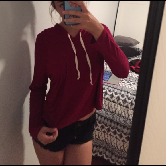 Maroon Hoodie Tee - Picture 4 of 4