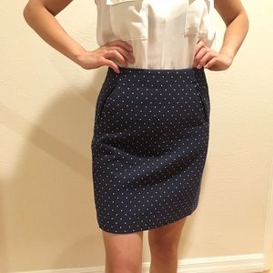 Ann Taylor LOFT polka dot skirt