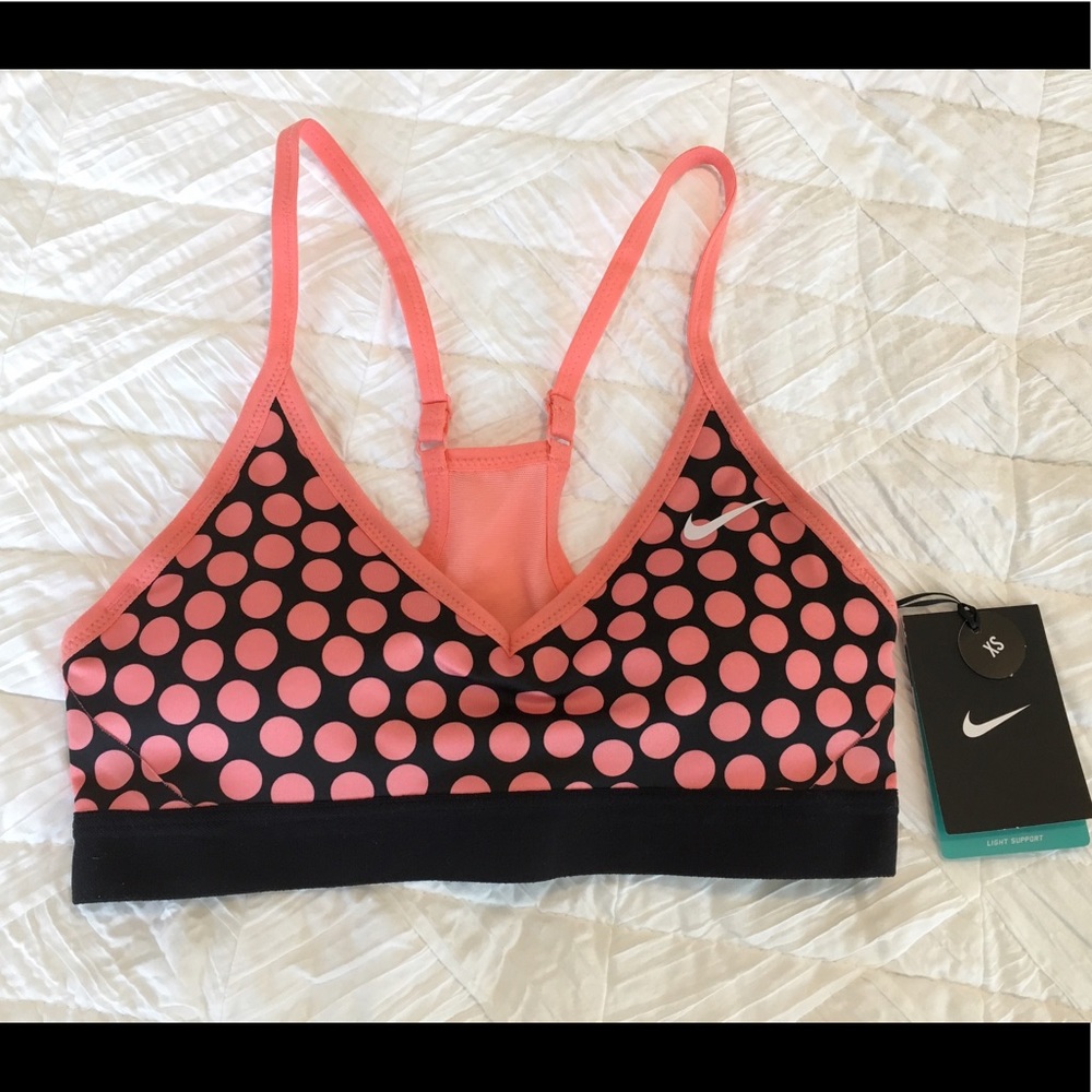 🚫s o l d 🚫Nike pink polka dot sports bra